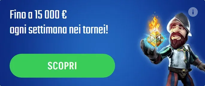 17 fino a 15 000 ogni settimana nei tornei 15000 euro